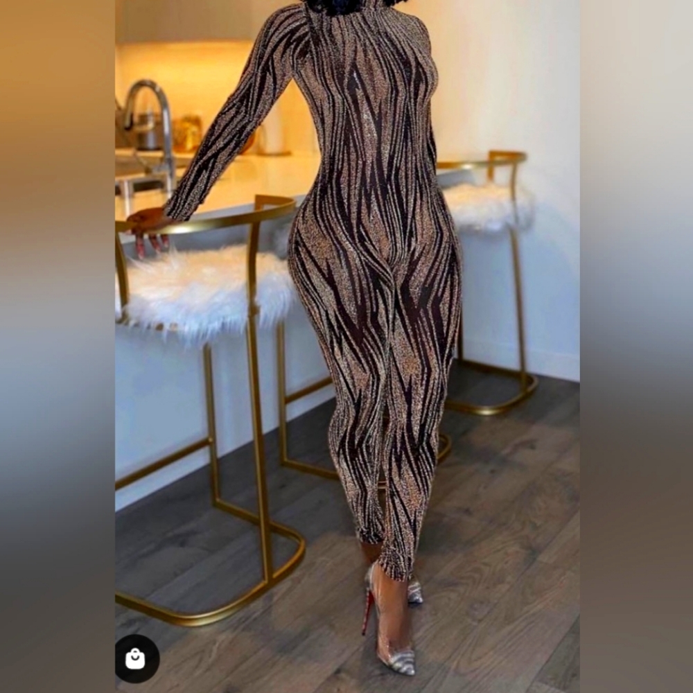 Gold and Black Jumpsuit